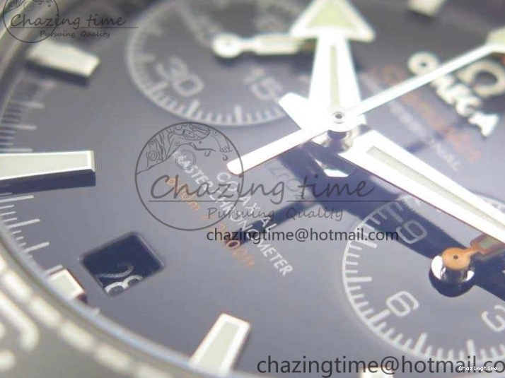 0120 FastDry Planet Ocean Master Chrono SS OM 1:1 Best Edition Black Dial On SS Bracelet A9900 V 8112